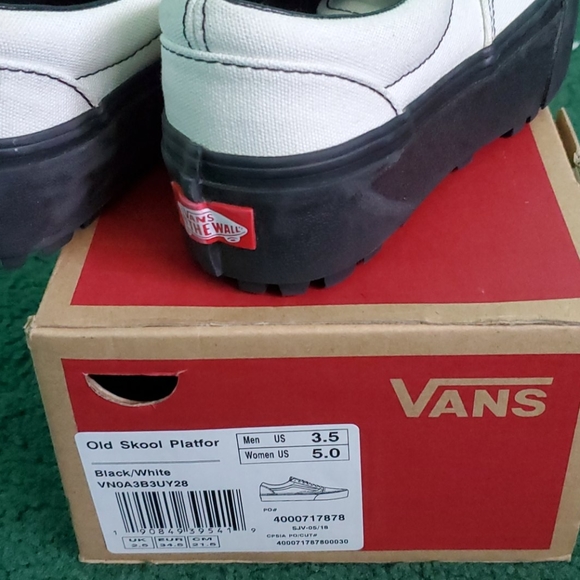 Vans Old School Platform White Black - Picture 4 of 5